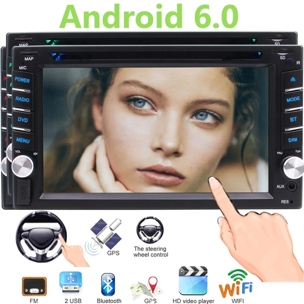 

Andoird 6.0 System Capacitive Touch Screen Quad Core Head Unit Support DVD WIFI 4G GPS Navigation Bluetooth Hands-Free Call