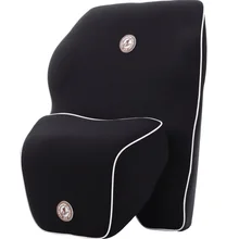 Hot Sale Memory Cotton Seat Back Lumbar Support Pillows Cushion For Car Seat Headrest Pillow Office Chair Seat Supports