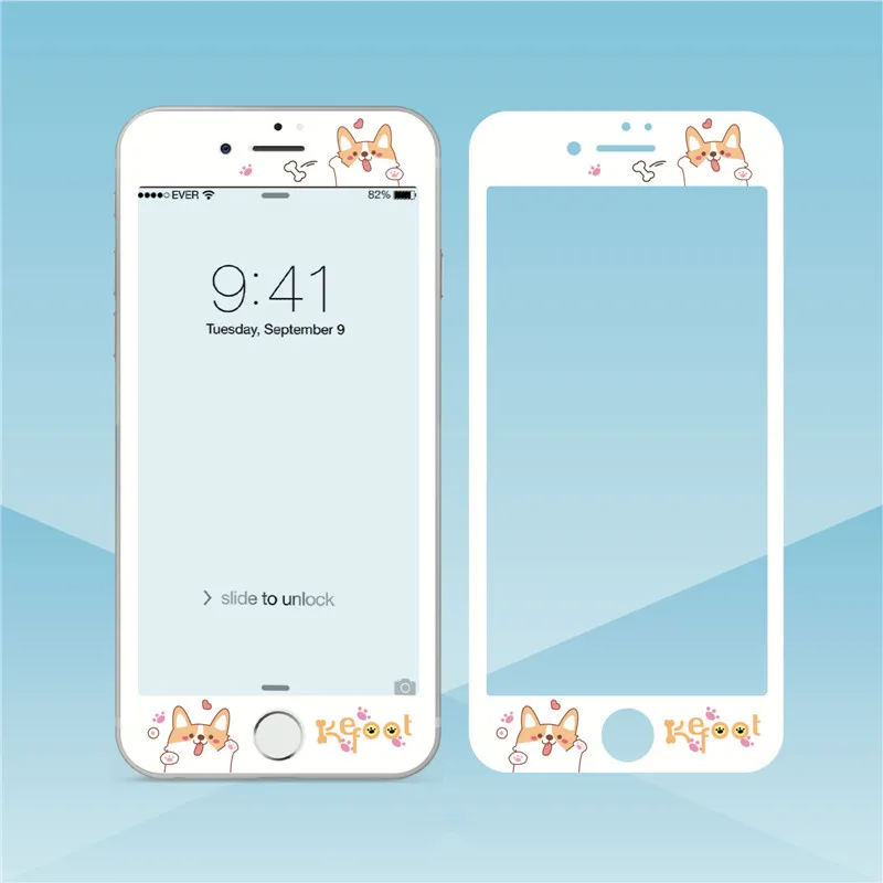 Полное покрытие Lucky Cat закаленное стекло для iPhone 6 6s 6plus 3D мягкая защита экрана 7 8 plus