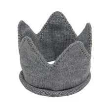 Feitong/1 шт. для новорожденных Детские кепки Утепленная одежда Зимние головные уборы распродажа детская Корона вязаные акриловые праздничный колпак фон для фотосъемки аксессуары, шапка