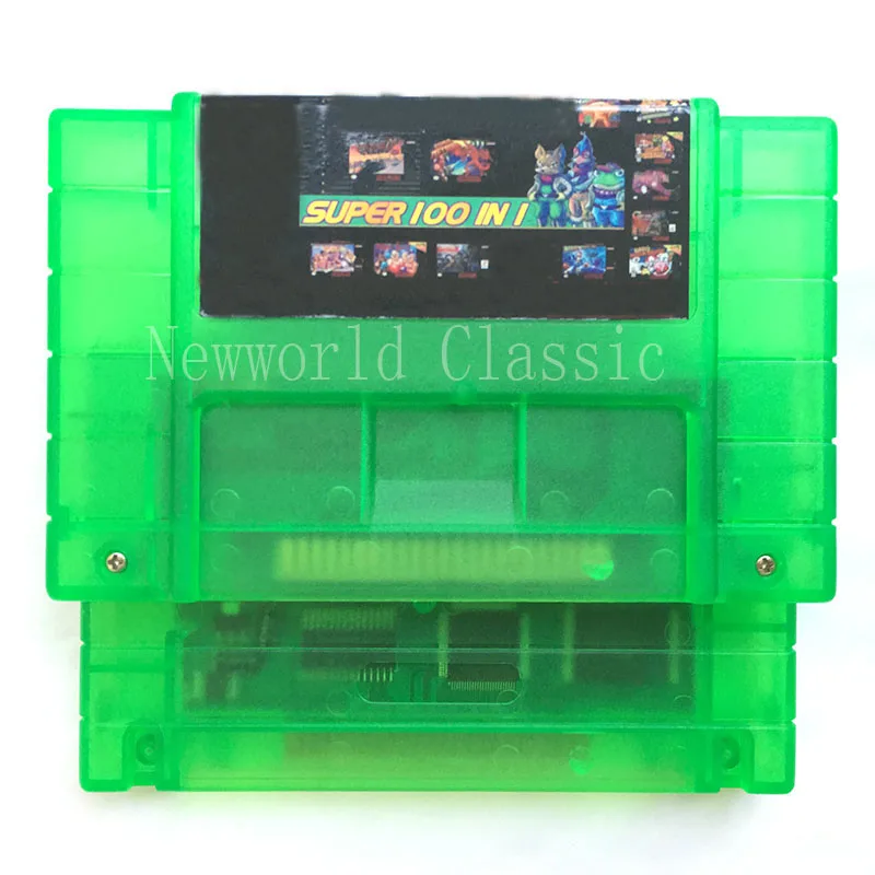 

Super 100 in 1 Collection for 16 bit 46 pin NTSC Console with Video Game Cartridge Compilation Card
