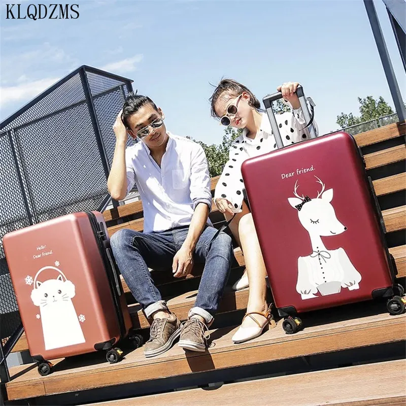 Корейский чемодан на колесиках KLQDZMS 24 дюйма 20 дюймов женская сумка для