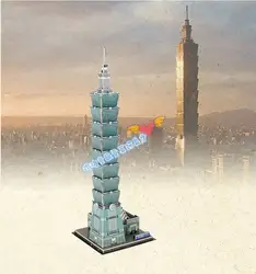 3D модель головоломка бумаги дети подарок на день рождения DIY игрушка мини TAIPEI 101 финансовый центр мире Великий Архитектура MC085H