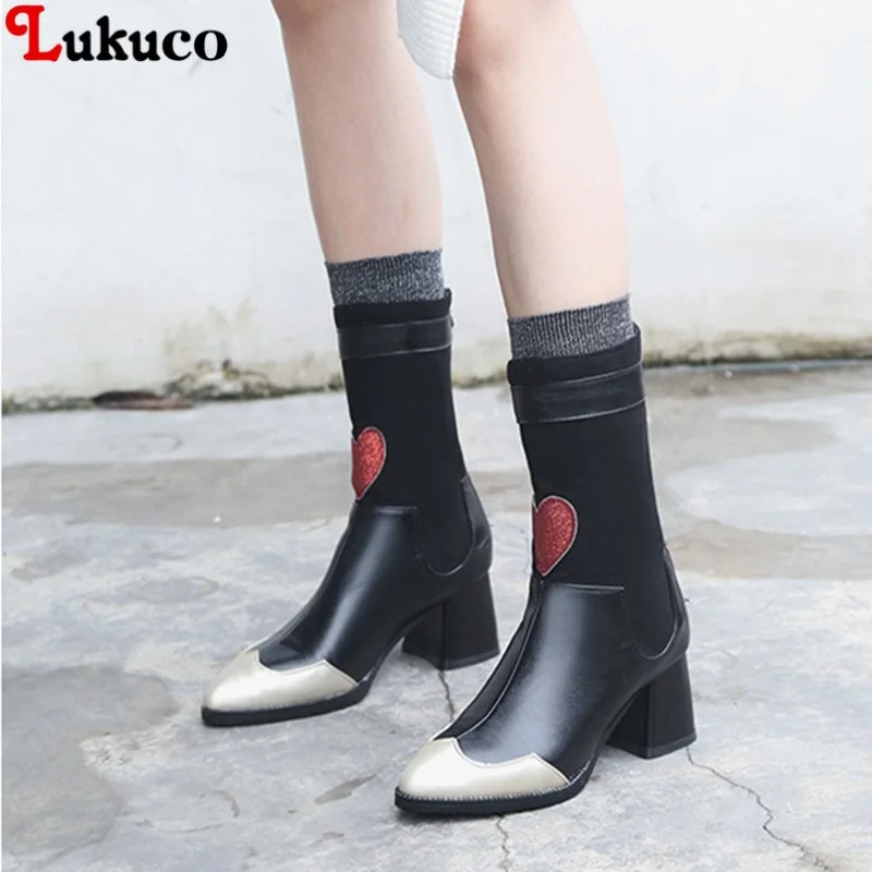 

Lukuco Motorcycle Boots Woman Large Plus Size 40 41 42 43 44 45 46 47 48 Woman Autumn Winter Shoes Free Fast Shipping Bootas