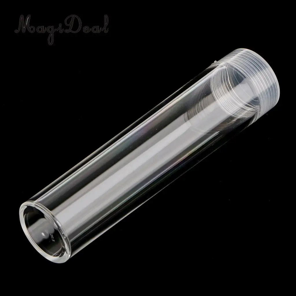 10Pcs 20.5mm Protective Tube Holder Clear Round Cases Coin Storage Boxes