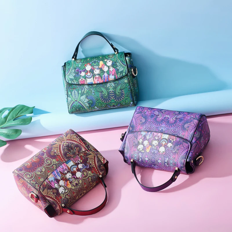 

2019 new forest girl print fashion Messenger bag handbag casual pattern Messenger bag handbags Messenger bag handbag