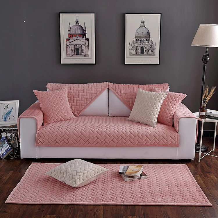 1 шт. чехлы для диванов для гостиной серый кофе бежевый плюшевый мягкий диван подушка диванное покрытие современный минималистичный угловой диван полотенце
