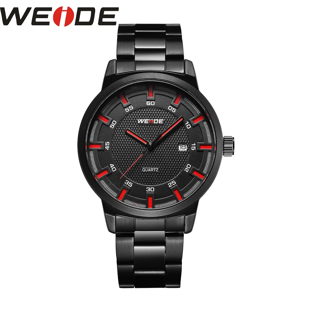 

WEIDE stainless steel men's watches luxury brand Clock business automatic hand shockproof waterproof sport Quartz wrist watch