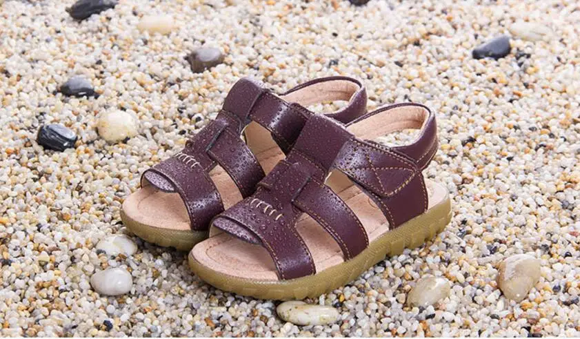 Children's genuine leather sandals-15