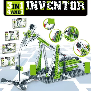 

Early Learning Inventor Assembled Teaching Machinery Manual Building Blocks Sets Technic Kids Bricks Educational Toys
