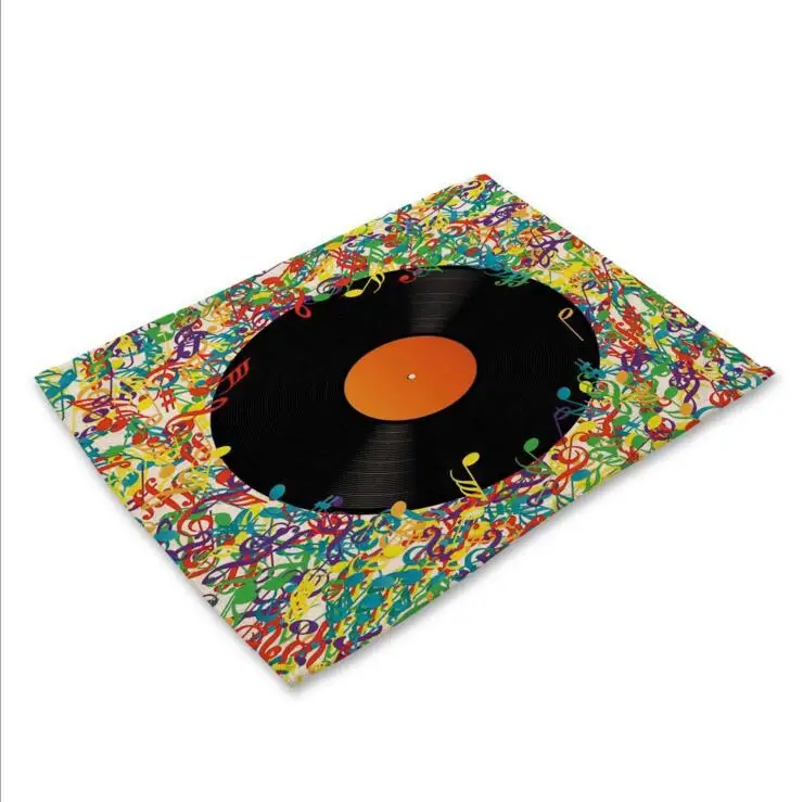Креативный коврик из ткани с музыкальной нотой, коврик для украшения стола, кухонный коврик, индивидуальный декор, H101 - Цвет: 10