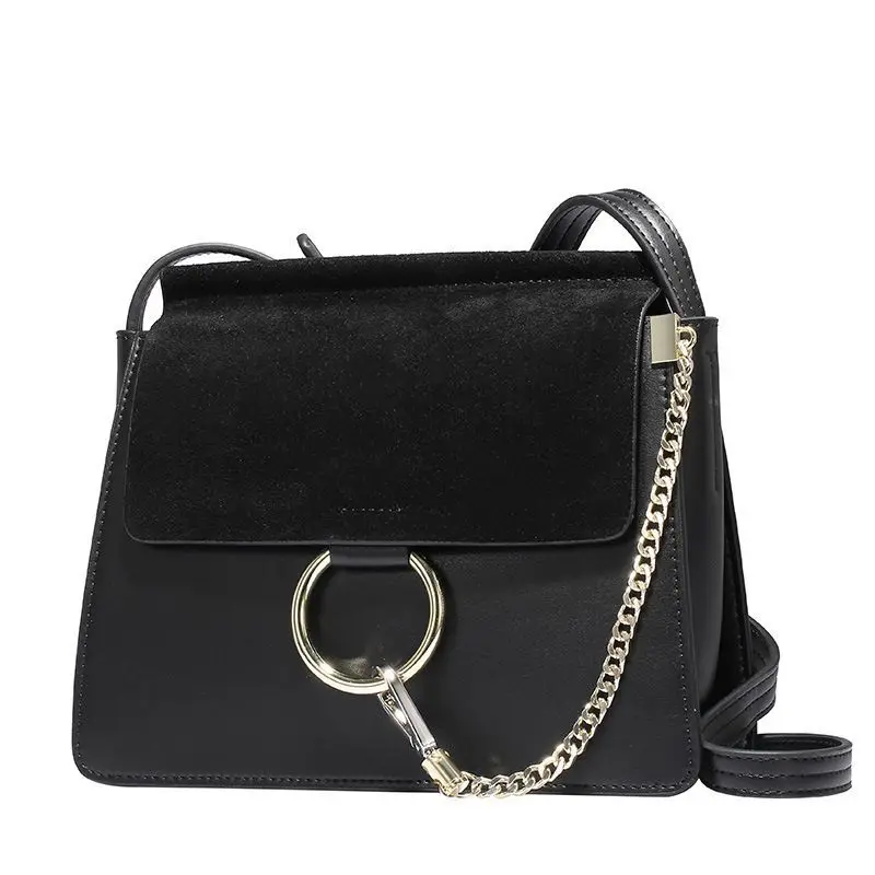 

Spring and Summer 2019 Leather Bag Fashion Cowhide Round Bag Chain Single Shoulder Grinding Retro-antique Slant Lady Bag