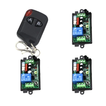 

Brand New AC 220V 110V 10A Relay 1CH Wireless RF Remote Control Switch 1 Transmitter 3 Receiver Working Way Adjusted 4199