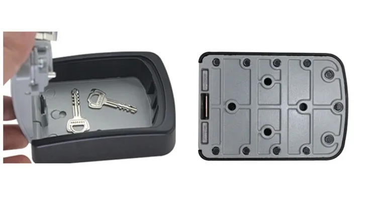 Сейф с ключом наружная цифра настенное крепление комбинация блокировки паролей алюминиевый сплав Материал ключи коробка для хранения