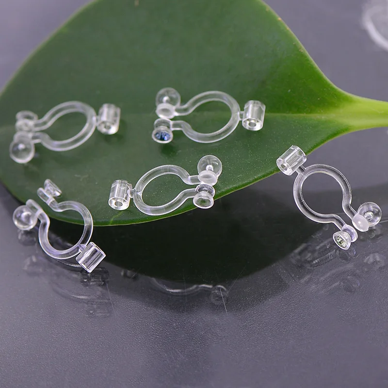 

50 Pcs No Pierced Ear Cuff Earrings For Women Men Girl Invisible Resin Transparent Clip On Earrings DIY Jewelry Accessories