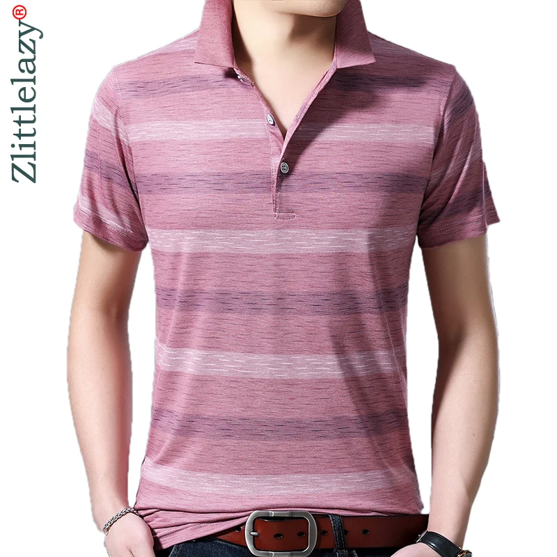 Брендовая Повседневная летняя полосатая рубашка поло с коротким рукавом, мужская рубашка из Джерси, роскошные мужские футболки поло, модная одежда 42201