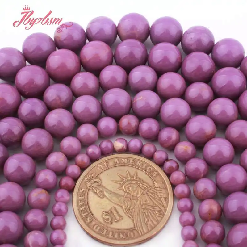 

4 6 8 10mm Round Beads Ball Phosphosiderite Natural Stone Beads For DIY Necklace Bracelets Jewelry Making 15" Free Shipping