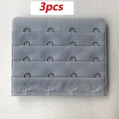 3pcs 3/4 шт. Для женщин Аксессуары для нижнего белья бюстгальтер расширитель 4 ряда 4 Крючки туфли с ремешком и пряжкой нижнее белье швейные инструменты, нержавеющая сталь регулируемые расширители для бюстгальтера - Цвет: 3pcs