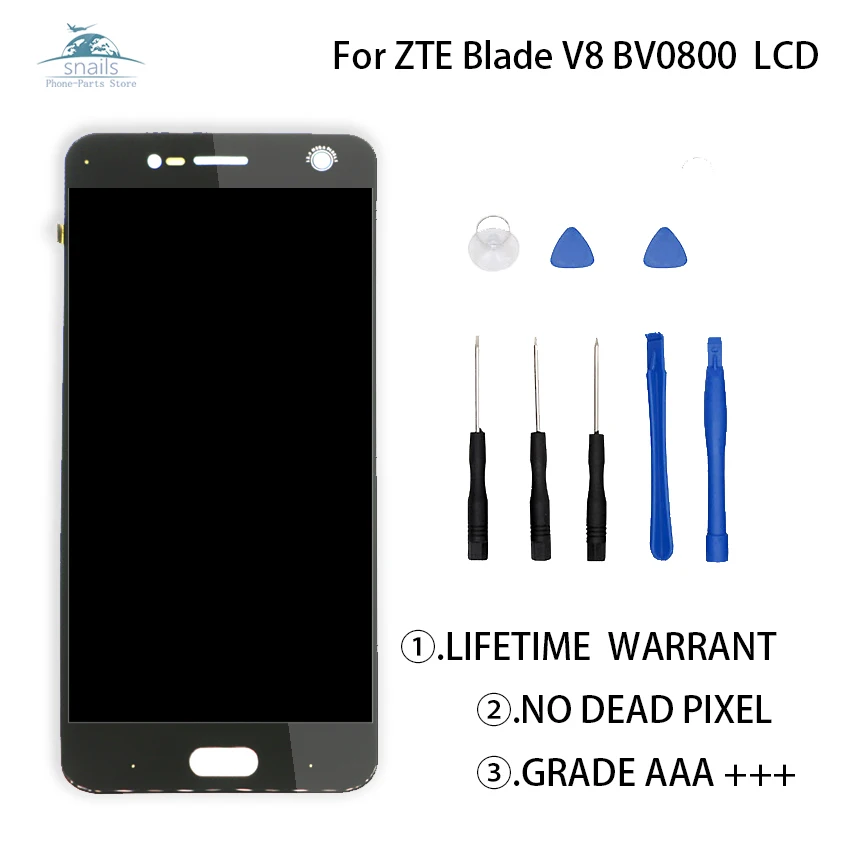 

For ZTE Blade V8 LCD Display Touch Screen Digitizer For ZTE Blade V8 BV0800 LCD Screen LCD Free Tools