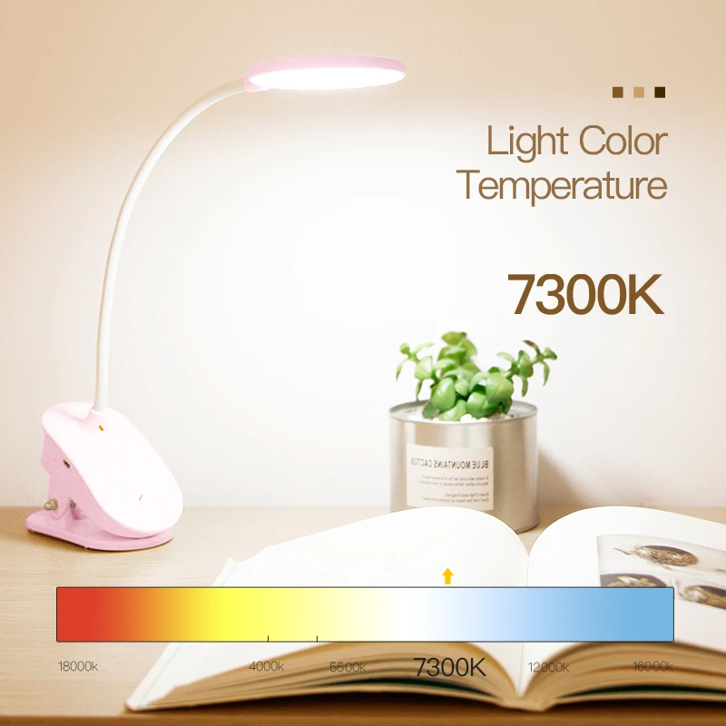  YAGE Portable LED Desk Lamp Touch On/Off Switch Eye Protection Clip Table Light 3 Modes Dimmable US - 32962303693