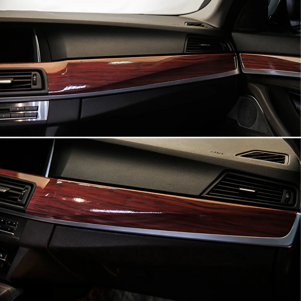 30x100 см глянцевая ПВХ деревянная зернистая автомобильная пленка, наклейка, текстурированная текстура древесины, внутренняя отделка автомобиля, наклейка, сделай сам, для стайлинга автомобиля