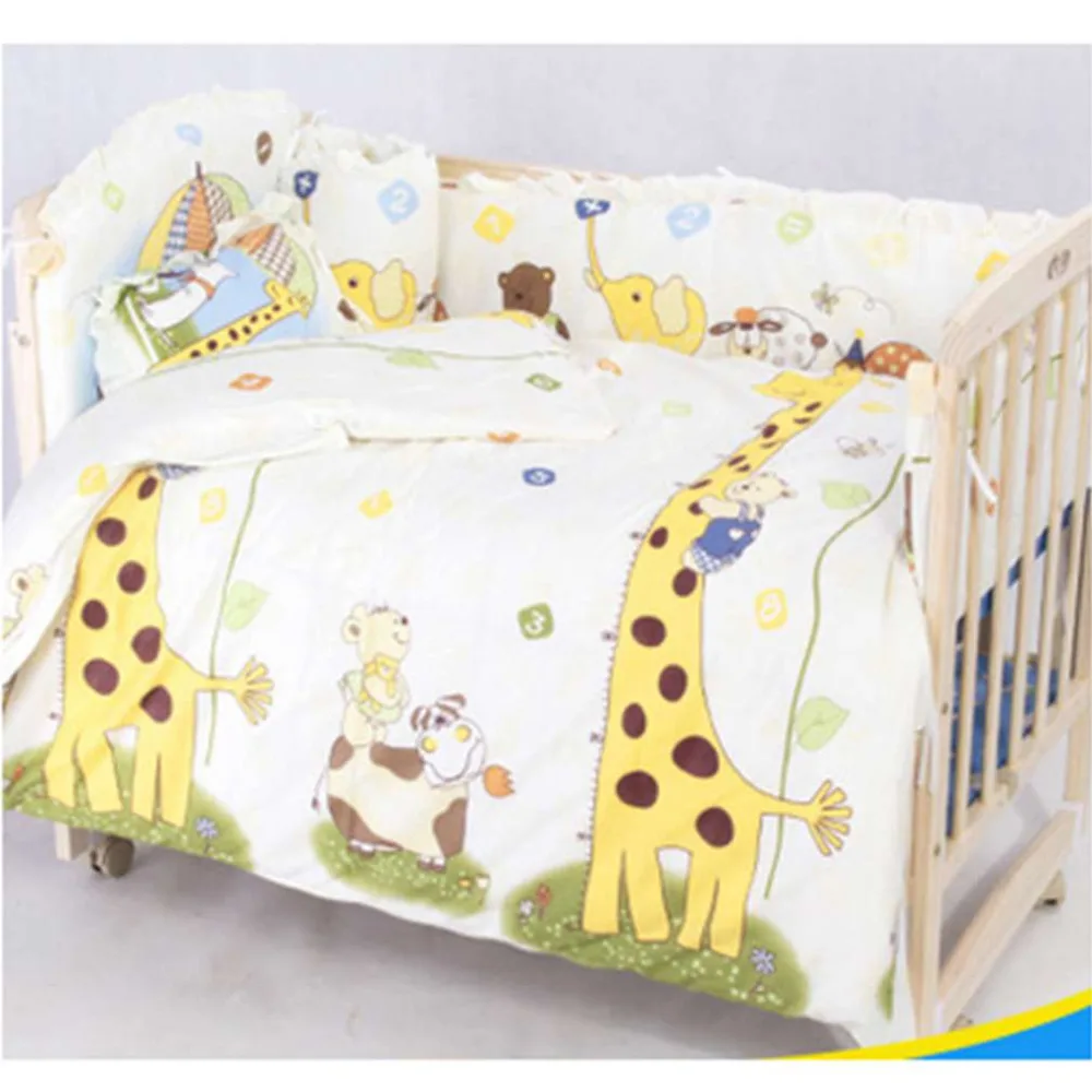 

OUTAD Cute 100*58cm/110*60cm 5pcs/Set Promotion Cotton Baby Children Bedding Set Comfortable Crib Bumper Organizer Cot Kit Hot