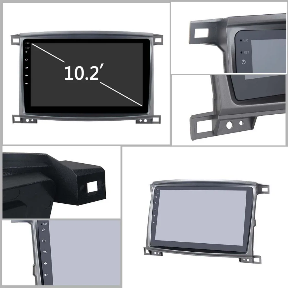 Clearance KOOCAVS 10.2" IPS Android 9.0 Car GPS Radio Player for Toyota LC Land Cruiser 100 2002-2008 4GB+64GB Stereo Multimedia Headunit 5