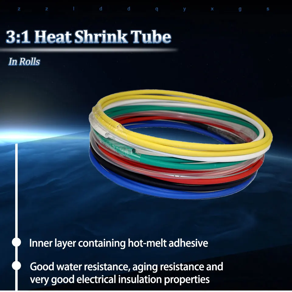 LDDQ 10 м 3:1 термоусадочная трубка с клеем Dia4.8mm Водонепроницаемая проволочная трубка термоусадочная gaine thermo termoretractil