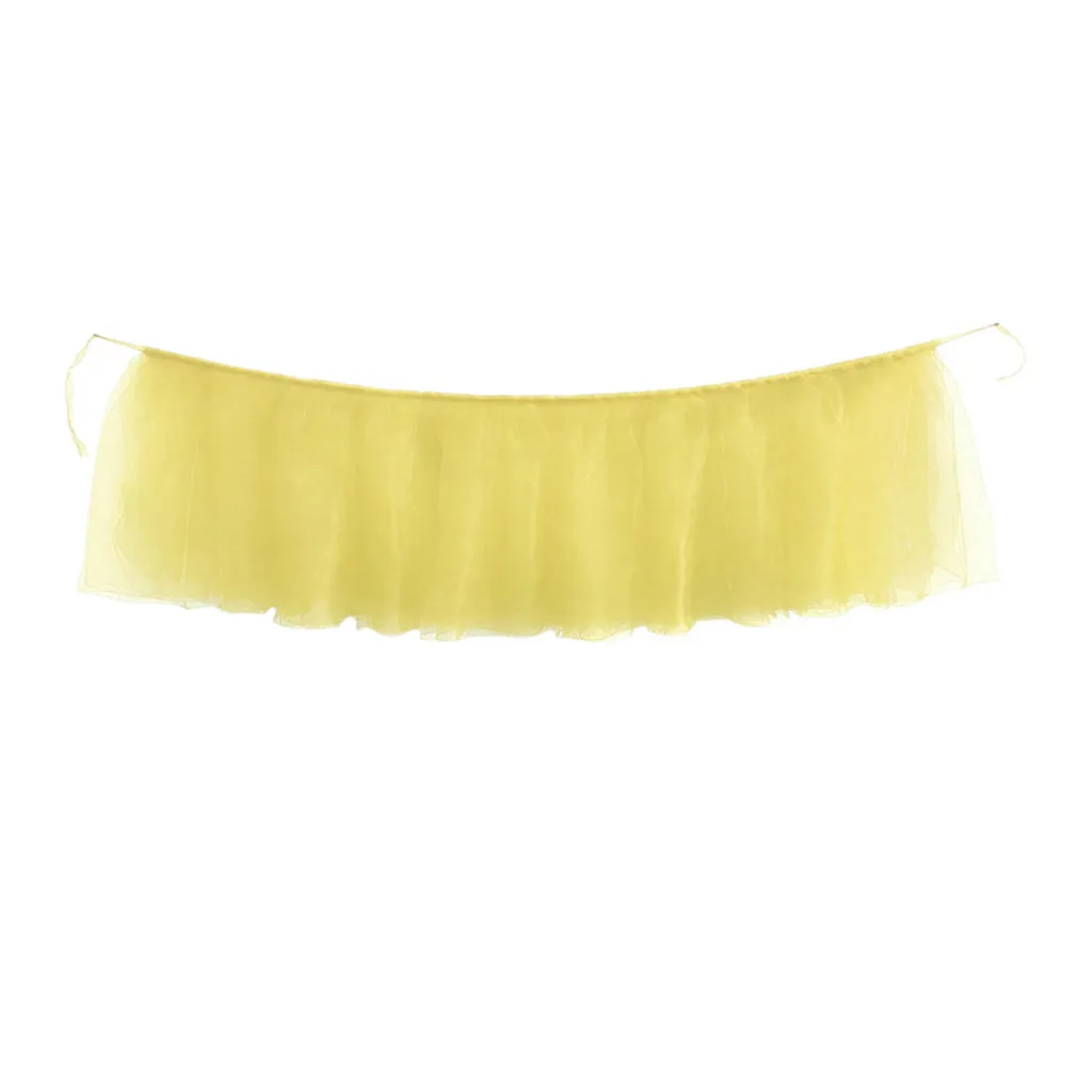 Многие тюлевые юбки-пачки для стола тюлевые скатерти и салфетки для DIY свадьбы для украшения детского душа вечерние свадебные настольные юбки ing Home TextileC514 - Цвет: YE