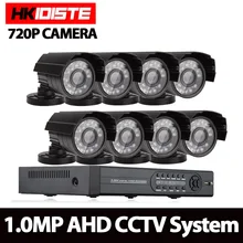 AHD 8CH 1080N HDMI DVR 2000TVL 720P HD Outdoor Security Camera System 8 Channel CCTV Surveillance DVR Kit AHD Camera Set NO HDD