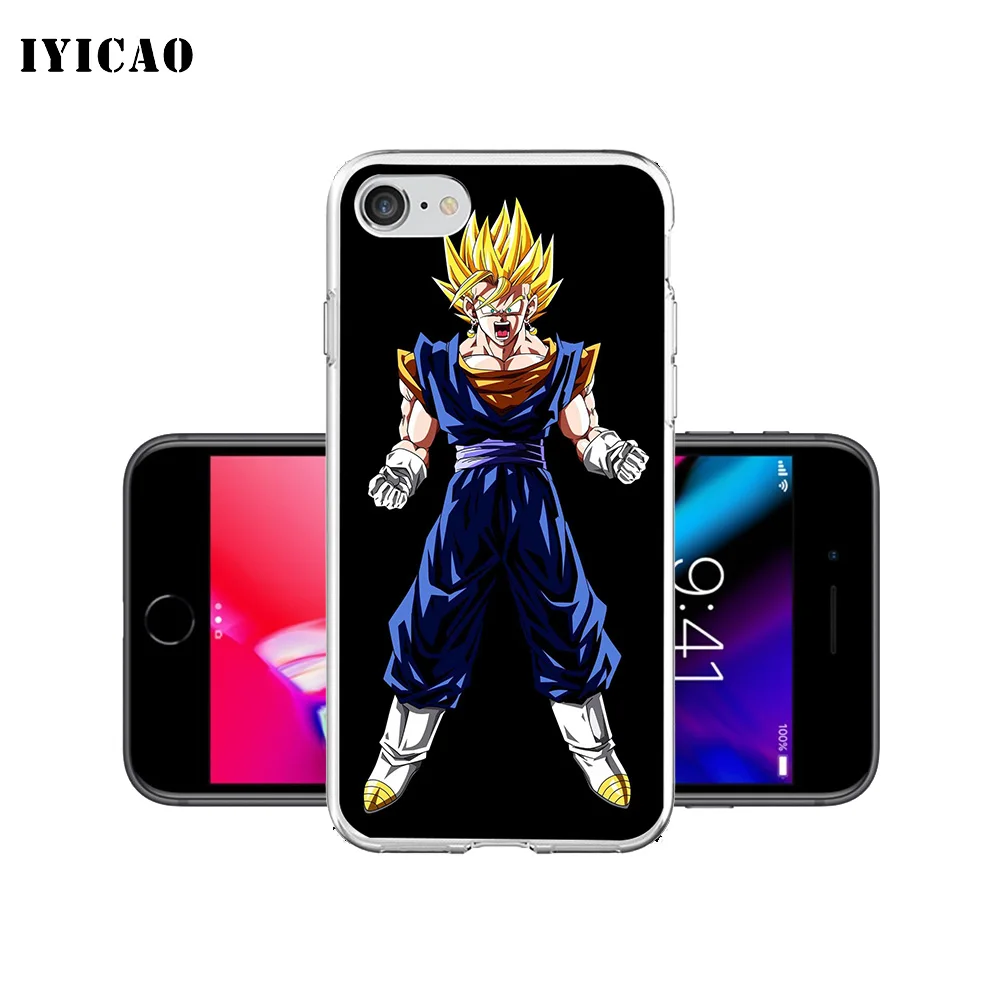 IYICAO Vegetto Dragon Ball Супер Мягкий силикон чехол для iPhone X XR XS MAX 6 6s 7 8 Plus 5 5S SE TPU