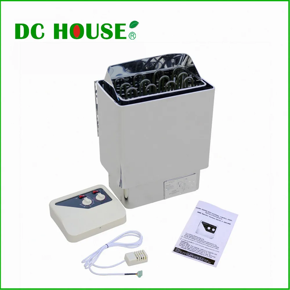 

DC HOUSE 6KW 220V Electric Sauna Heater Stove w/ Outer Controller Deep Rock Tray