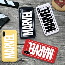 Марвел логотип мягкий силиконовый карамельный цвет чехол для телефона для iPhone 11 pro max X XR XS MAX 6 7 8 plus 6s