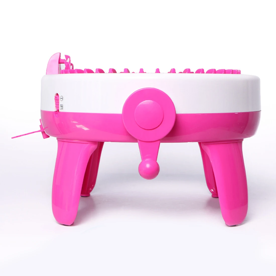 

New Popular 40 Needle Children Pretend Play Toys DIY Hand Knitting Machine Weaving Loom for Scarf Hat - Pink L