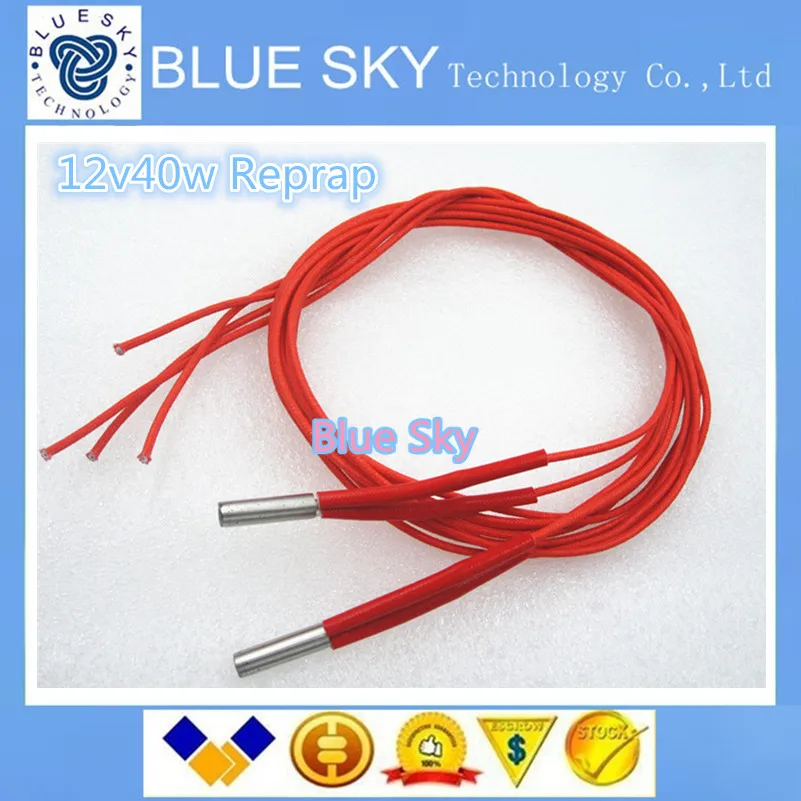 Free shipping 1PCS 3D Printer Prusa Mendel 12v40w 6 20 Cartridge Heater Reprap 12V 40W NEW