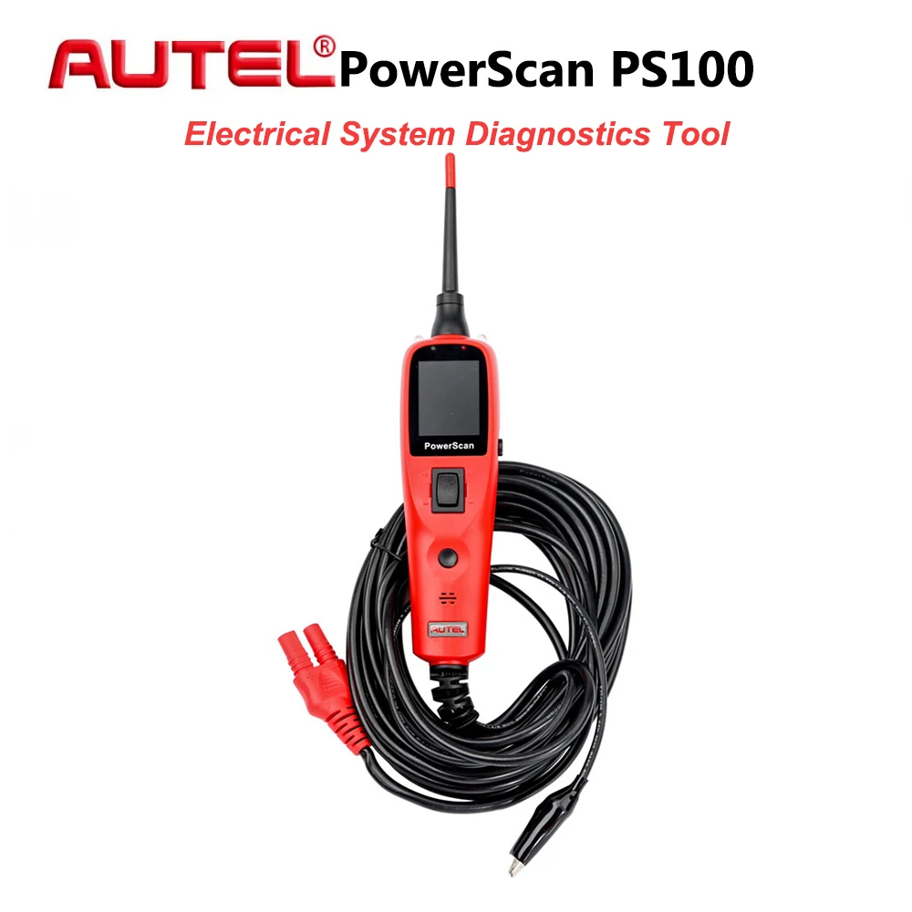 Autel PowerScan PS100 Sistema eléctrico herramienta de diagnóstico Autel PS100 coche automotriz OBD2 escáner coche Auto circuito batería probador