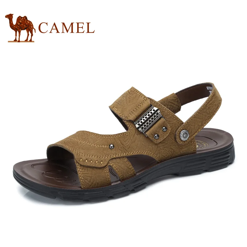 

Camel men's shoes 2017 summer new summer refreshing breathable exposed toe soft leather men's sandals A722211492