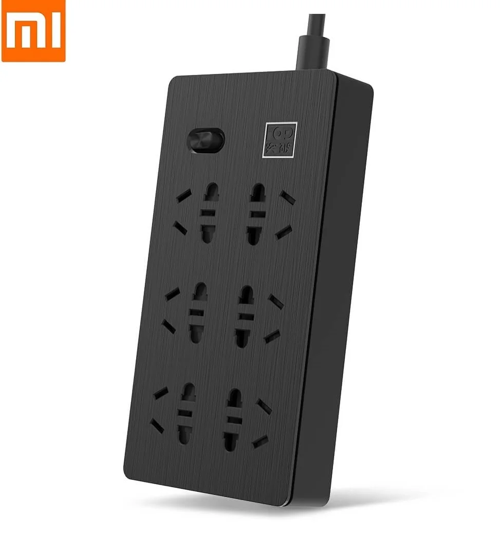 

Xiaomi 6 ports Wireless Power plug Socket with cable Converter Patch Panel Overload Protection 750 Flame Retardant for Home