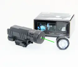 200 люмен Airsoft пистолет свет охота фонари с зеленый лазерная головка Сменные тактический фонарь