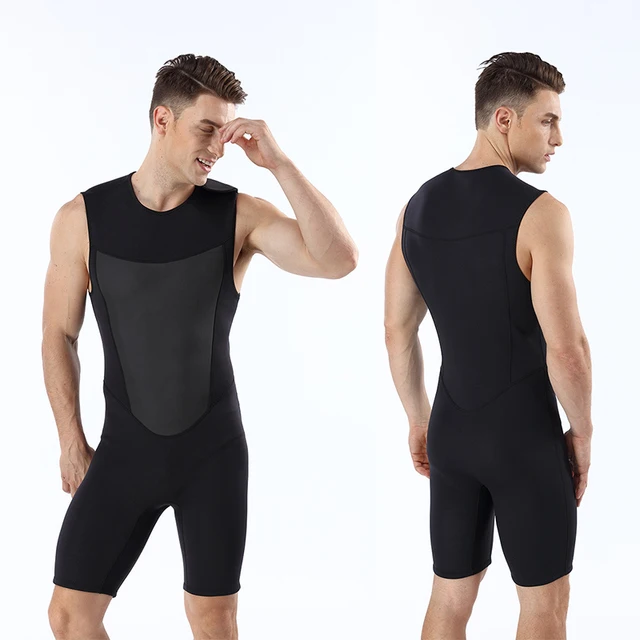 Surfing Sleeveless Wetsuits Men's 2mm Neoprene Scuba Diving Suits