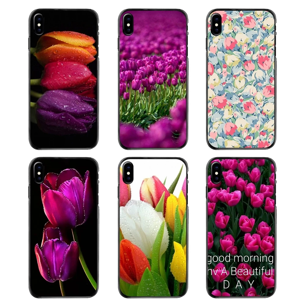 

Accessories Phone Cases Cover For iPhone 4 4S 5 5S 5C SE 6 6S 7 8 Plus X XR XS Max iPod Touch 4 5 6 Blue Spring Colorful Tulips