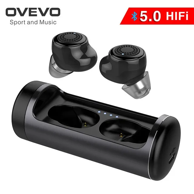 

Ovevo Q63 Hifi TWS Wireless Bluetooth 5.0 earphones IPX5 Waterproof Earbuds 3D Stereo headsets dual mic Charging case earpieces