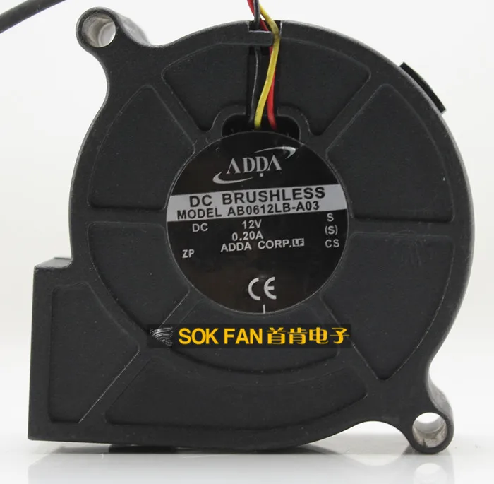 ADDA 6025 12 V 0.20A AB0612LB-A03 6 см вентилятор охлаждения