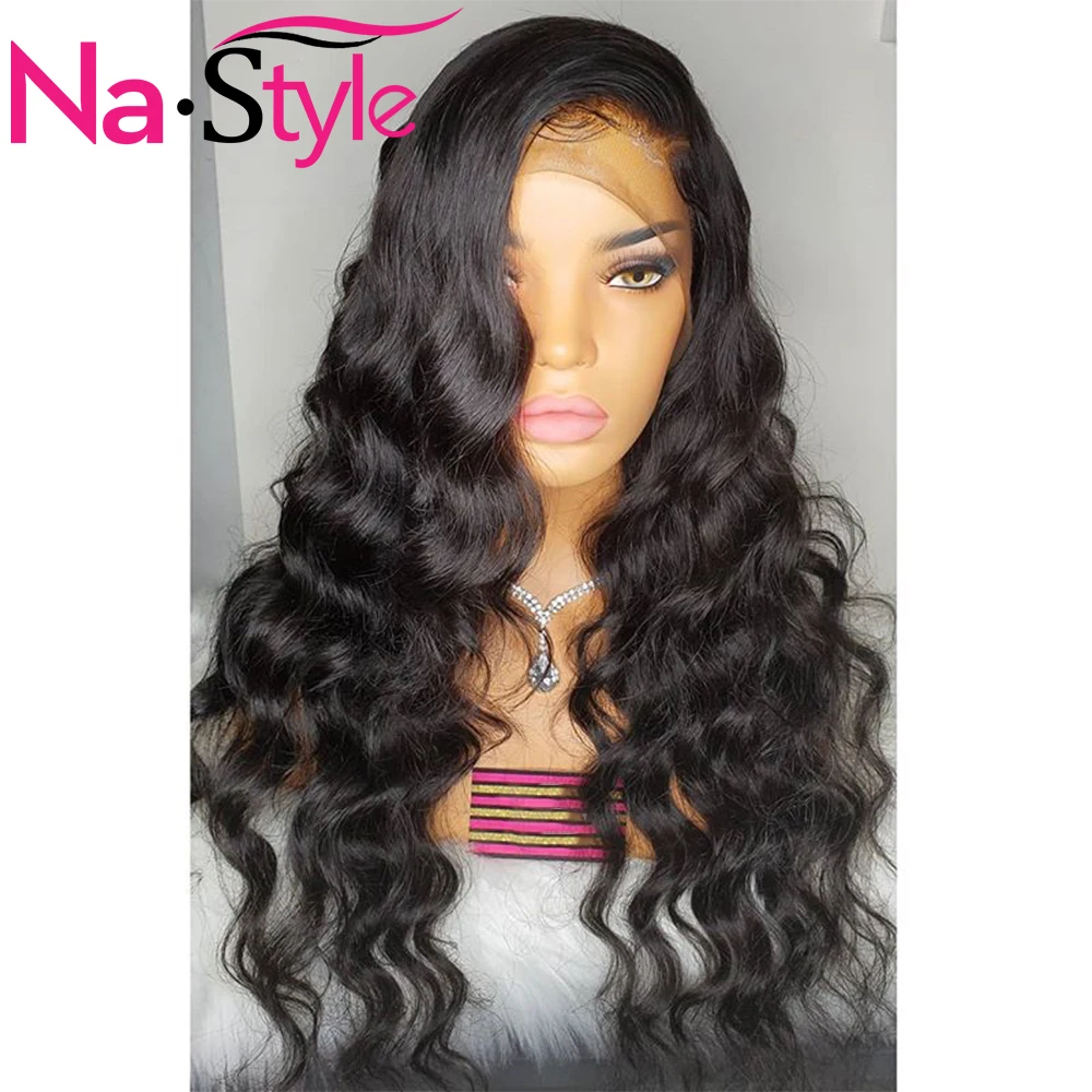 

HD Transparent Pre Plucked Frontal Lace Human Hair Wigs With Baby Hair For Natural Black Hair Wigs Water Wave Lace Front Wig