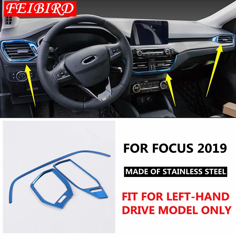 Синий титановый стиль молдинги для Ford Focus подлокотник на внутреннюю сторону двери Кнопка Подъема Окна крышка отделка - Название цвета: PART NO.5