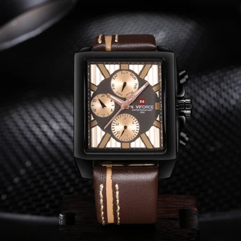 

mens watches sport luxury top brand quartz man watch waterproof auto date leather wristwatches erkek kol saati Naviforce