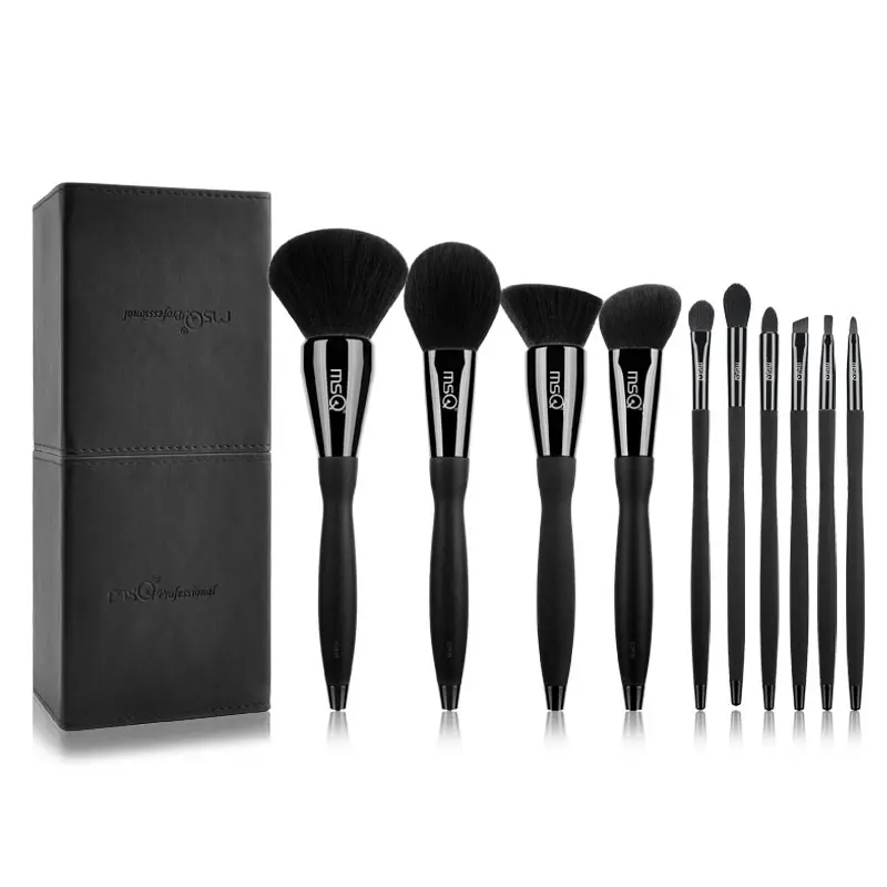 

MSQ10pcs Professional Makeup Brushes Set Powder Eyeshadow Foundation Makeup Brush With Magnet Cosmetic Storage Bucket BeautyTool