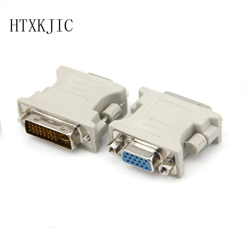 DVI I 24 + 5 Male к HD 15 Pin VGA SVGA Female видеокарта монитор ЖК конвертер адаптер|converter adapter|vga