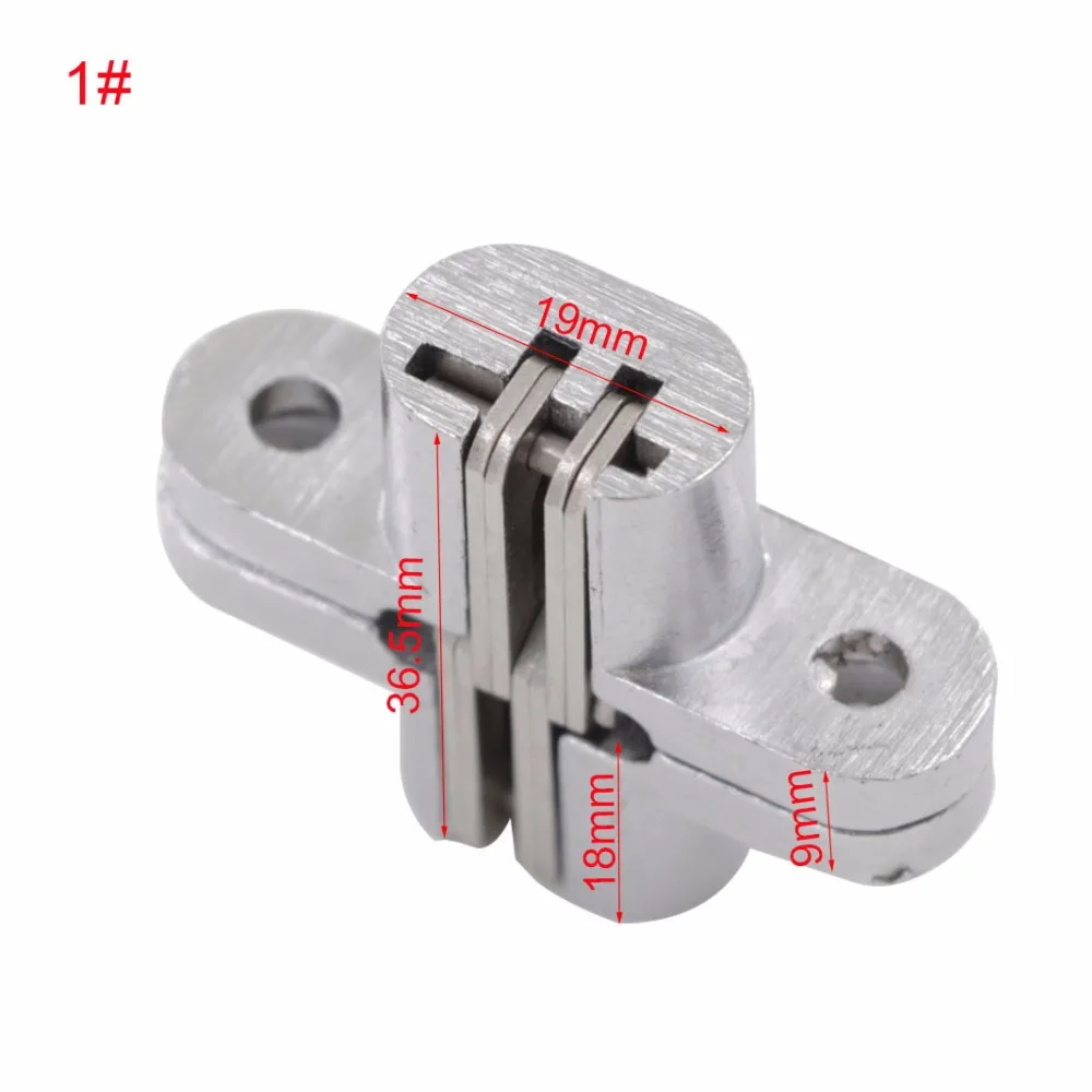 Stainless Steel Hidden Hinges 2pcs 12x44mm for Furniture Hardware