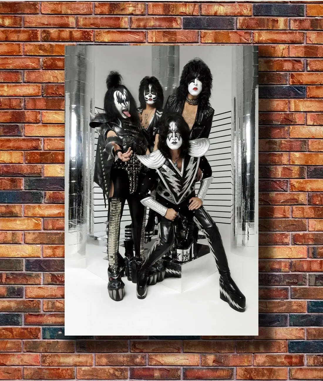 Q0438 Плакаты и печать Горячая рок-группы &quotKISS&quot тяжелый поп 36x24 30x20 40x27 дюймов